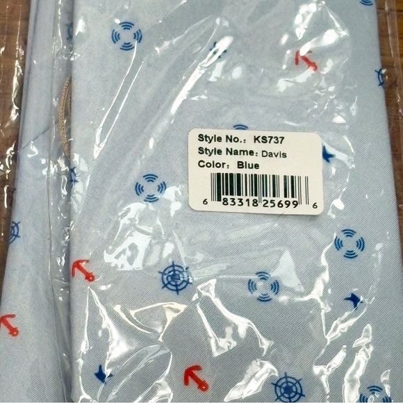 Bundle of 4 NWT Knot Society Assorted Blue Print Cotton Men's Ties - Picture 12 of 12